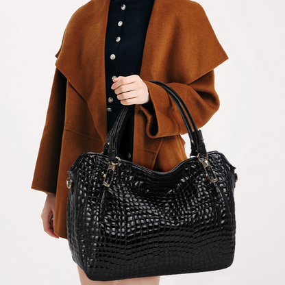 Midnight Croc Radiance Shoulder Bag – FIORENE