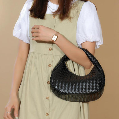 Noir Sereno Woven Handbag – FIORENE