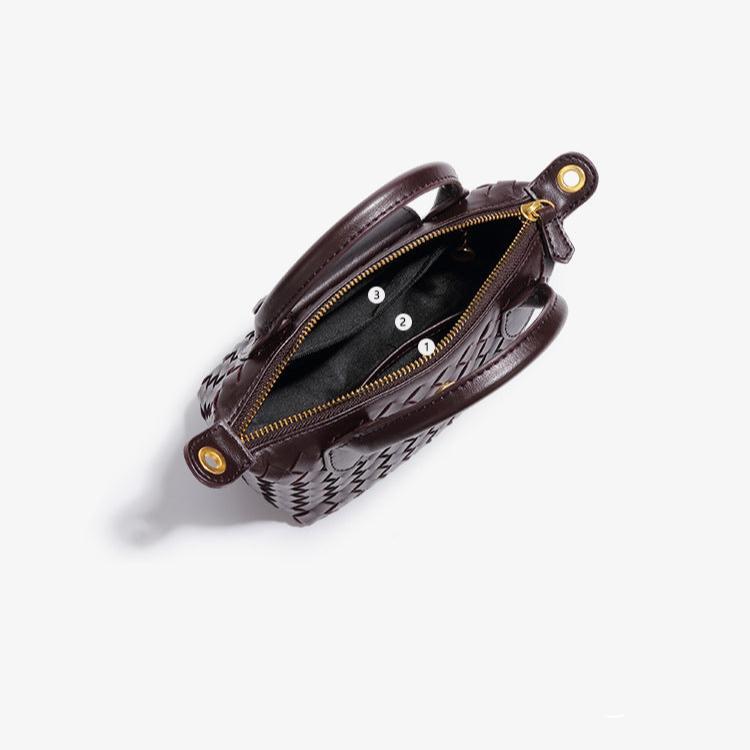 Merlot Woven Shoulder Bag – FIORENE