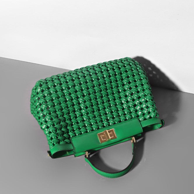 Verdant Muse Woven Handbag – FIORENE