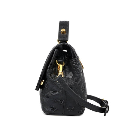 Noire Élise Embossed Handbag – FIORENE