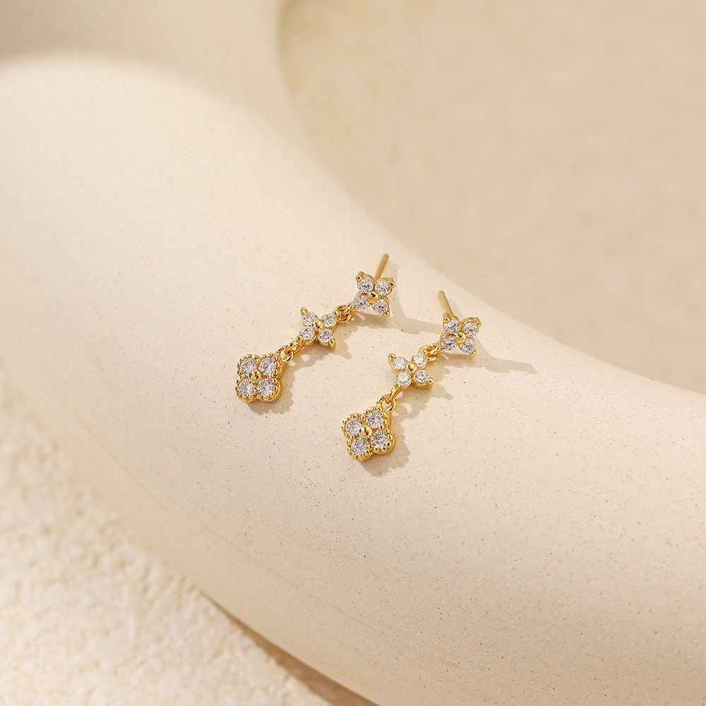 Golden Petal Drop Earrings – FIORENE