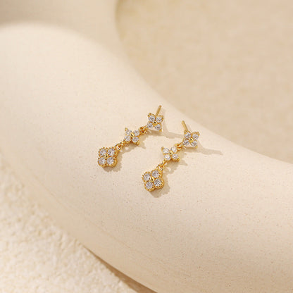Golden Petal Drop Earrings – FIORENE