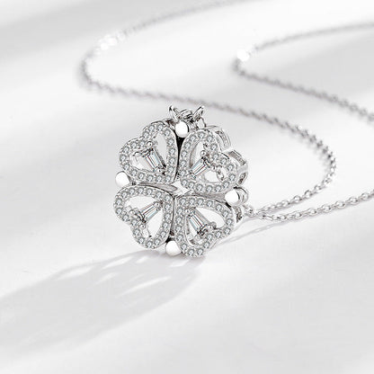 Dual Style Heart Clover Necklace - FIORENE