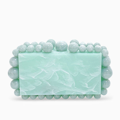 Pearlescent Bubble Box Clutch – FIORENE