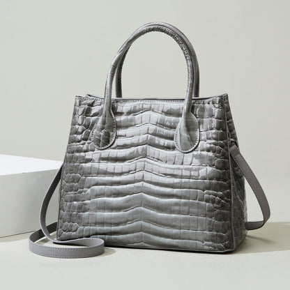 Slate Croco Luxe Tote Bag – FIORENE
