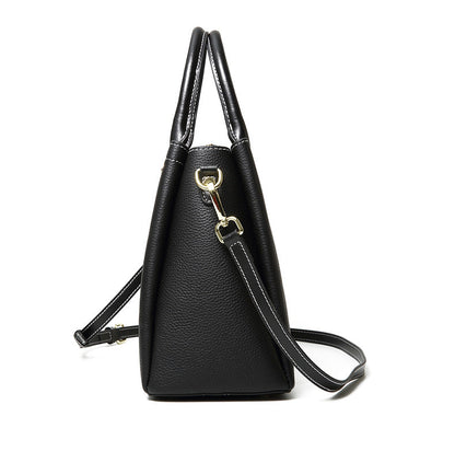 Noir Elegance Structured Tote Bag – FIORENE