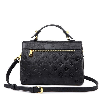 Noire Élise Embossed Handbag – FIORENE