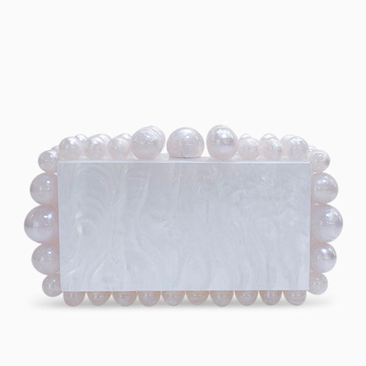 Lustrous Pearl Edge Clutch – FIORENE