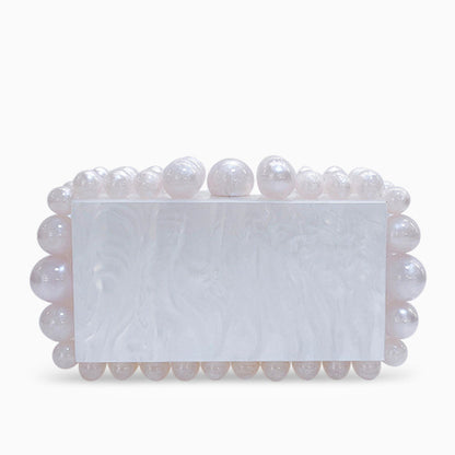 Pearlescent Bubble Box Clutch – FIORENE