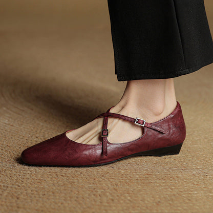 Eclan Genuine Leather Flats