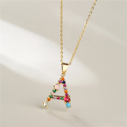 Aurora Initial Charm Necklace – FIORENE