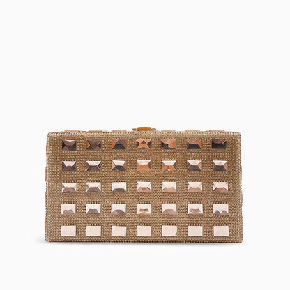 Golden Grid Radiance Clutch – FIORENE