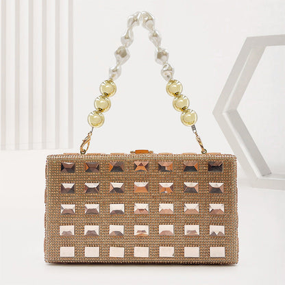 Golden Grid Radiance Clutch – FIORENE