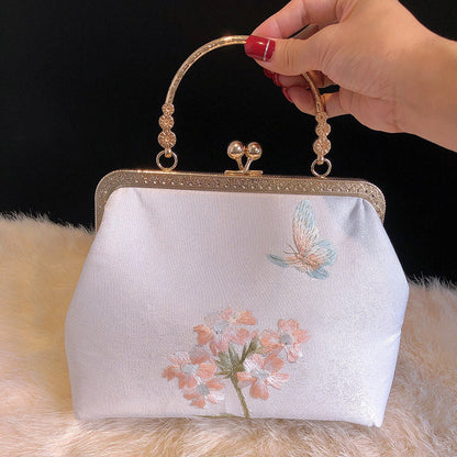 Embroidered Blossom Frame Clutch – FIORENE
