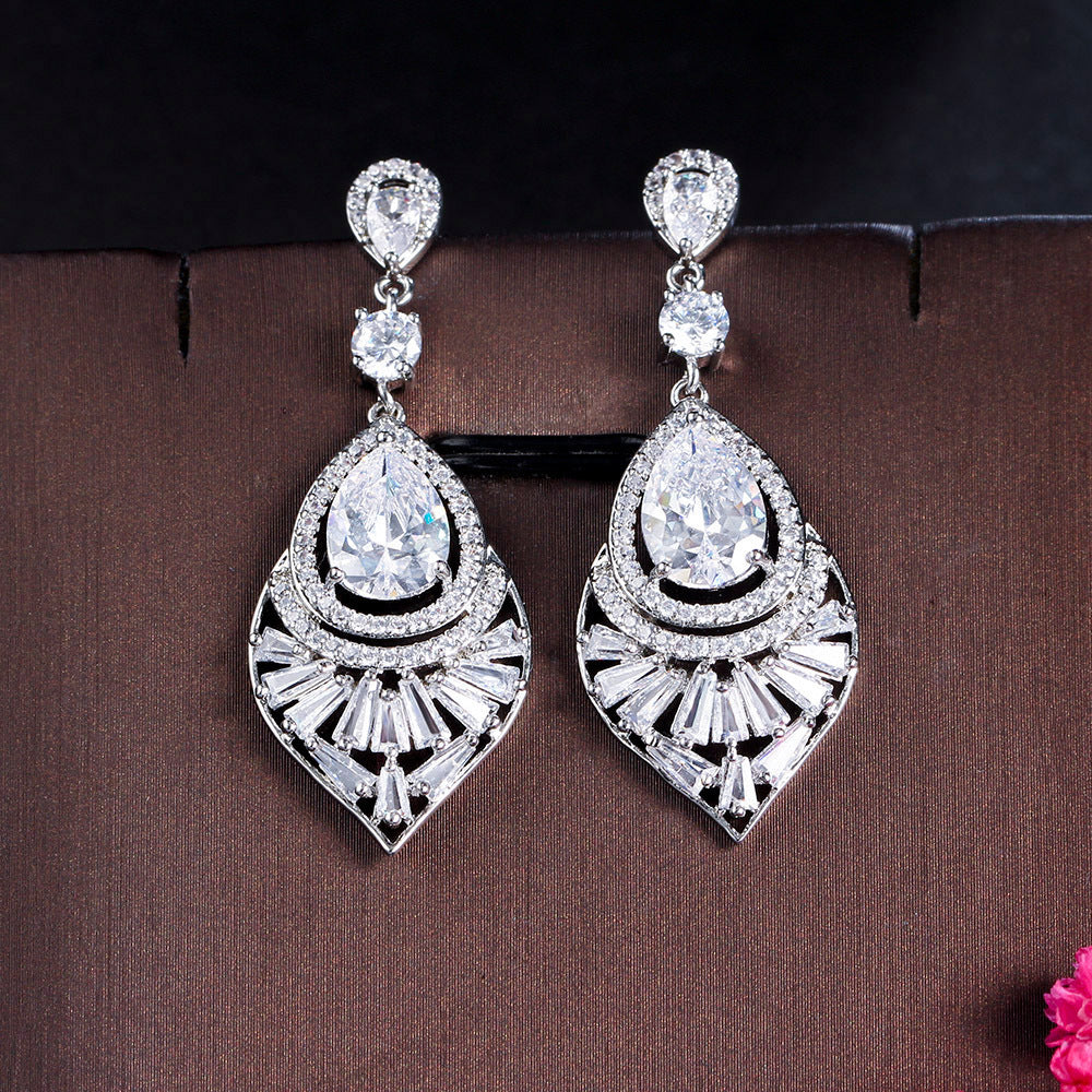 Crystal Veil Drops Earrings – FIORENE