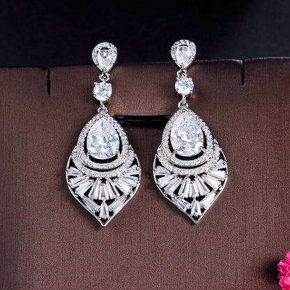 Crystal Veil Drops Earrings – FIORENE