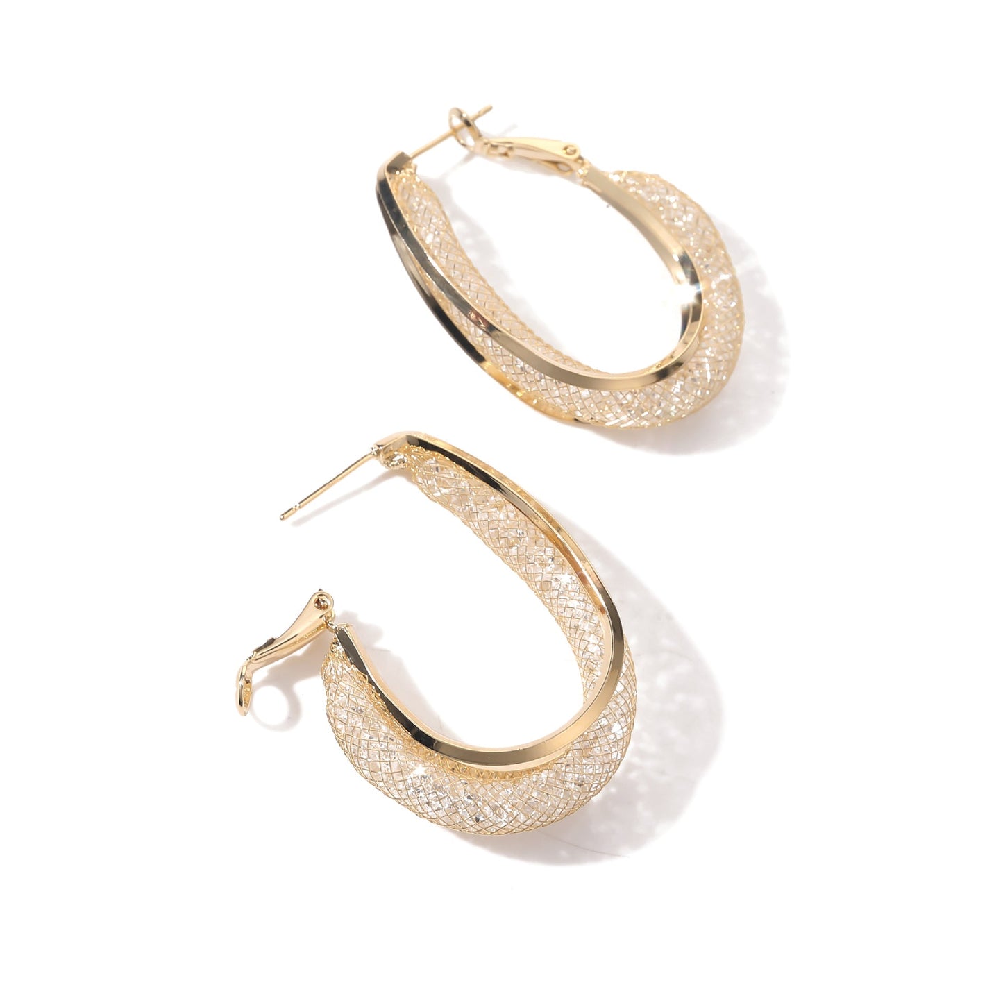 Golden Radiance Hoop Earrings - FIORENE