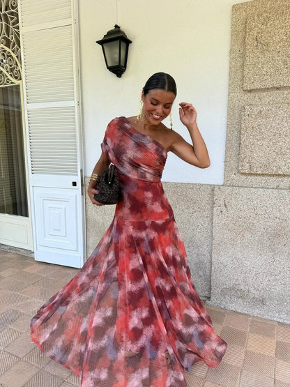 Ophelia Off-Shoulder Mesh Maxi Dress