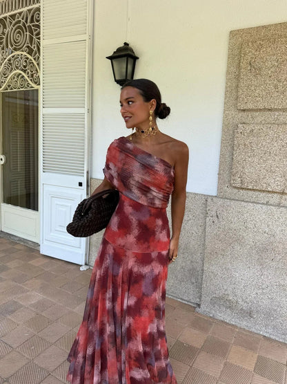 Ophelia Off-Shoulder Mesh Maxi Dress