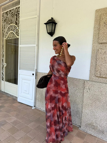 Ophelia Off-Shoulder Mesh Maxi Dress