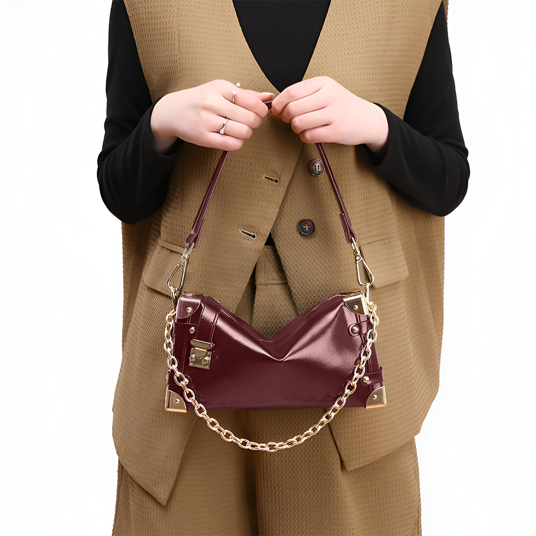 Luxe Lock Chain Bag – FIORENE