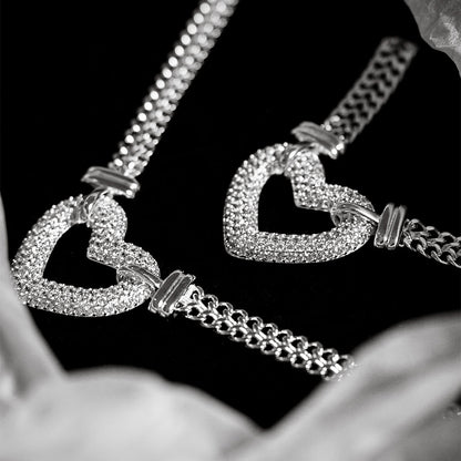 Bianca Frosted Heart Mesh Set – FIORENE