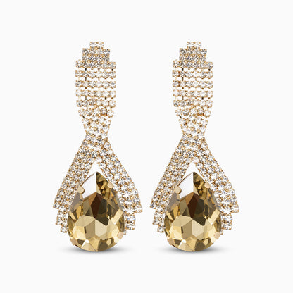 Golden Elegance Teardrop Earrings - FIORENE
