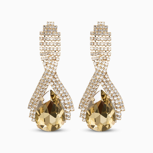Golden Elegance Teardrop Earrings - FIORENE