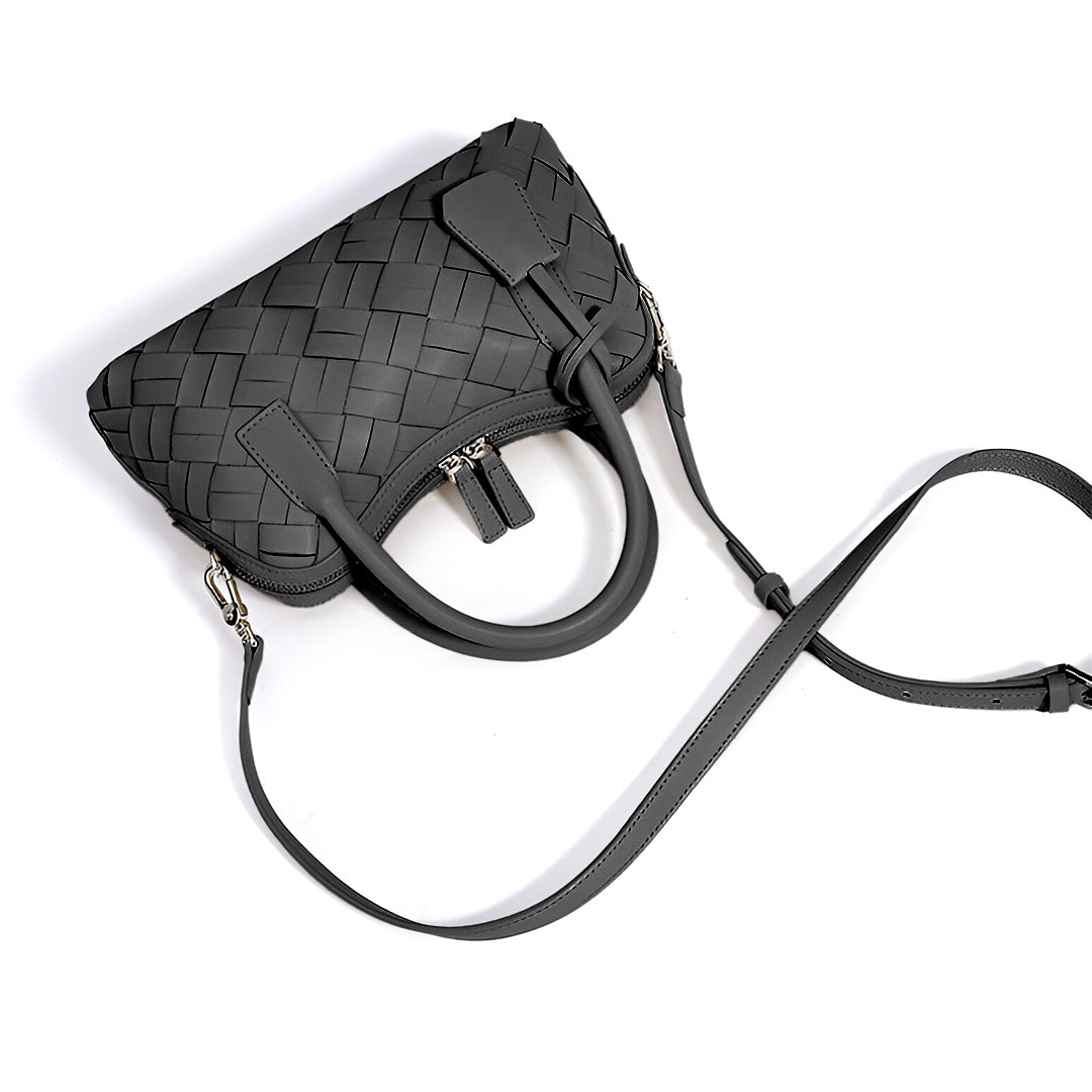 Caramel Weave Barrel Bag – FIORENE