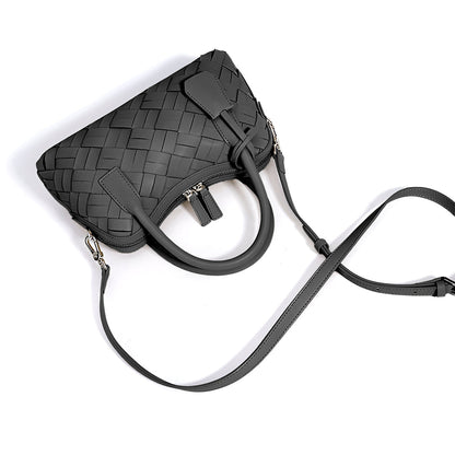 Caramel Weave Barrel Bag – FIORENE