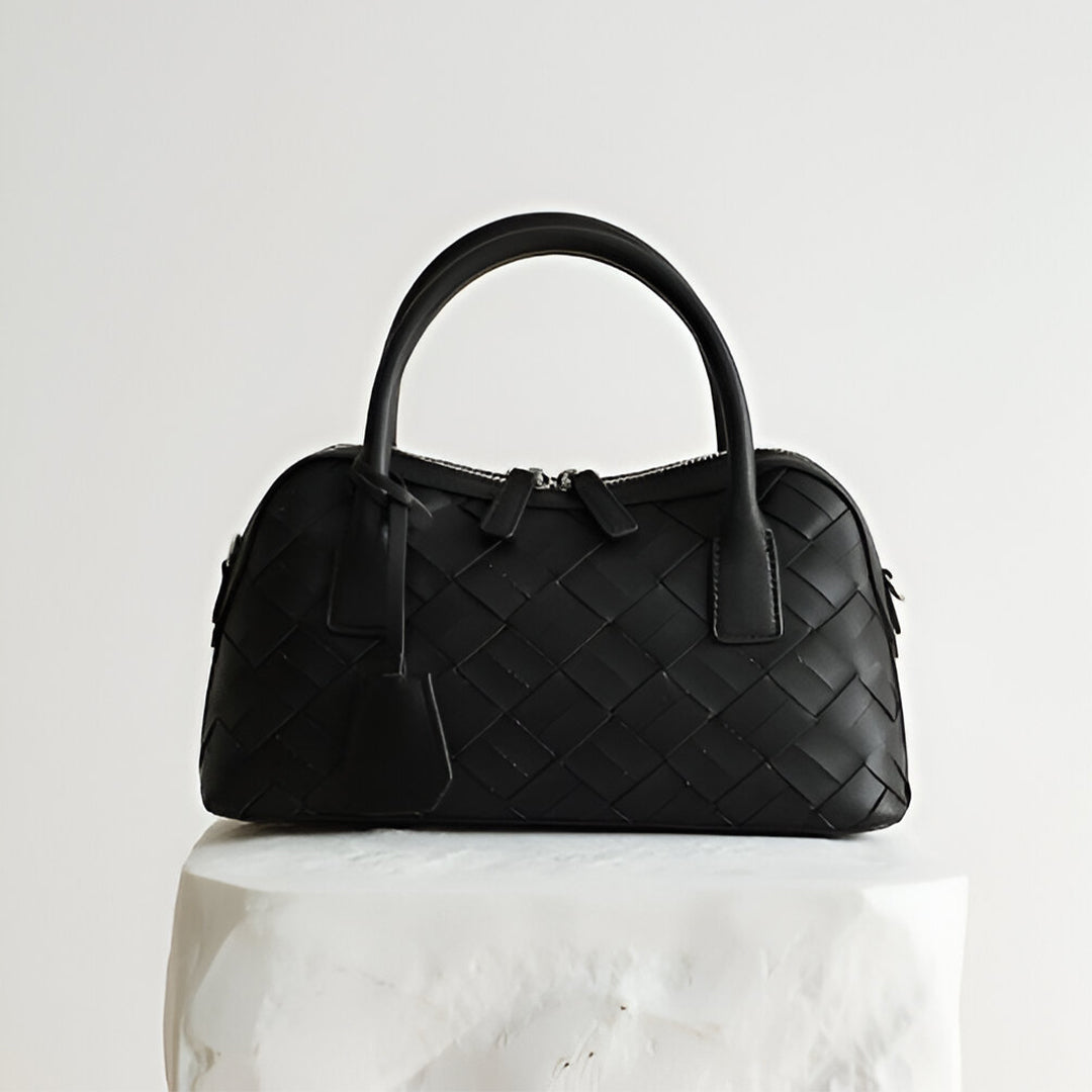 Caramel Weave Barrel Bag – FIORENE