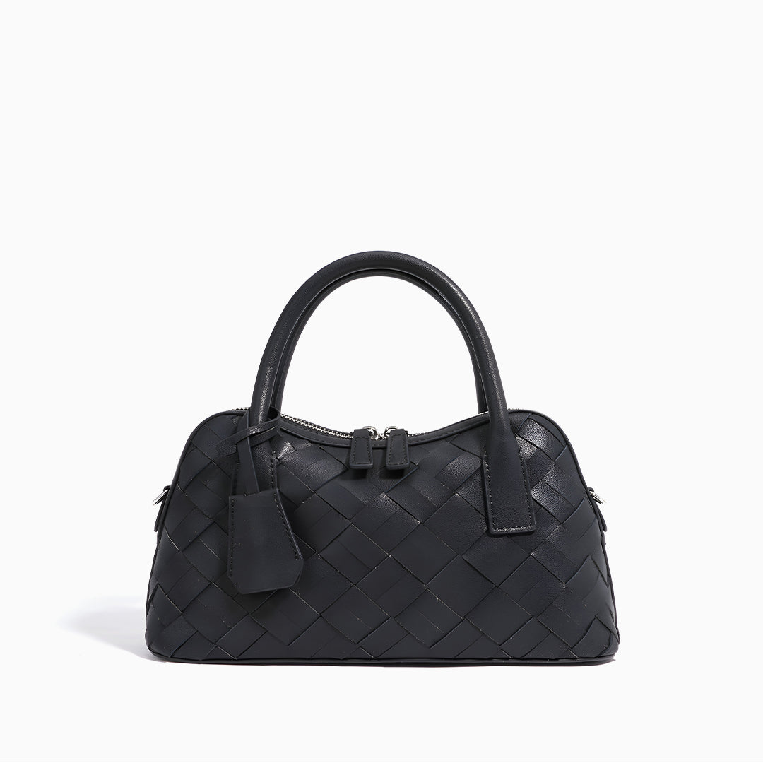 Caramel Weave Barrel Bag – FIORENE