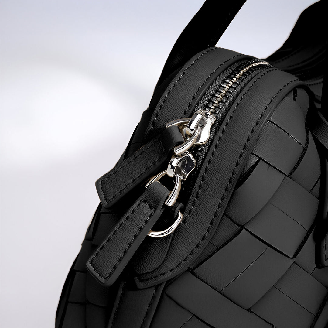 Caramel Weave Barrel Bag – FIORENE