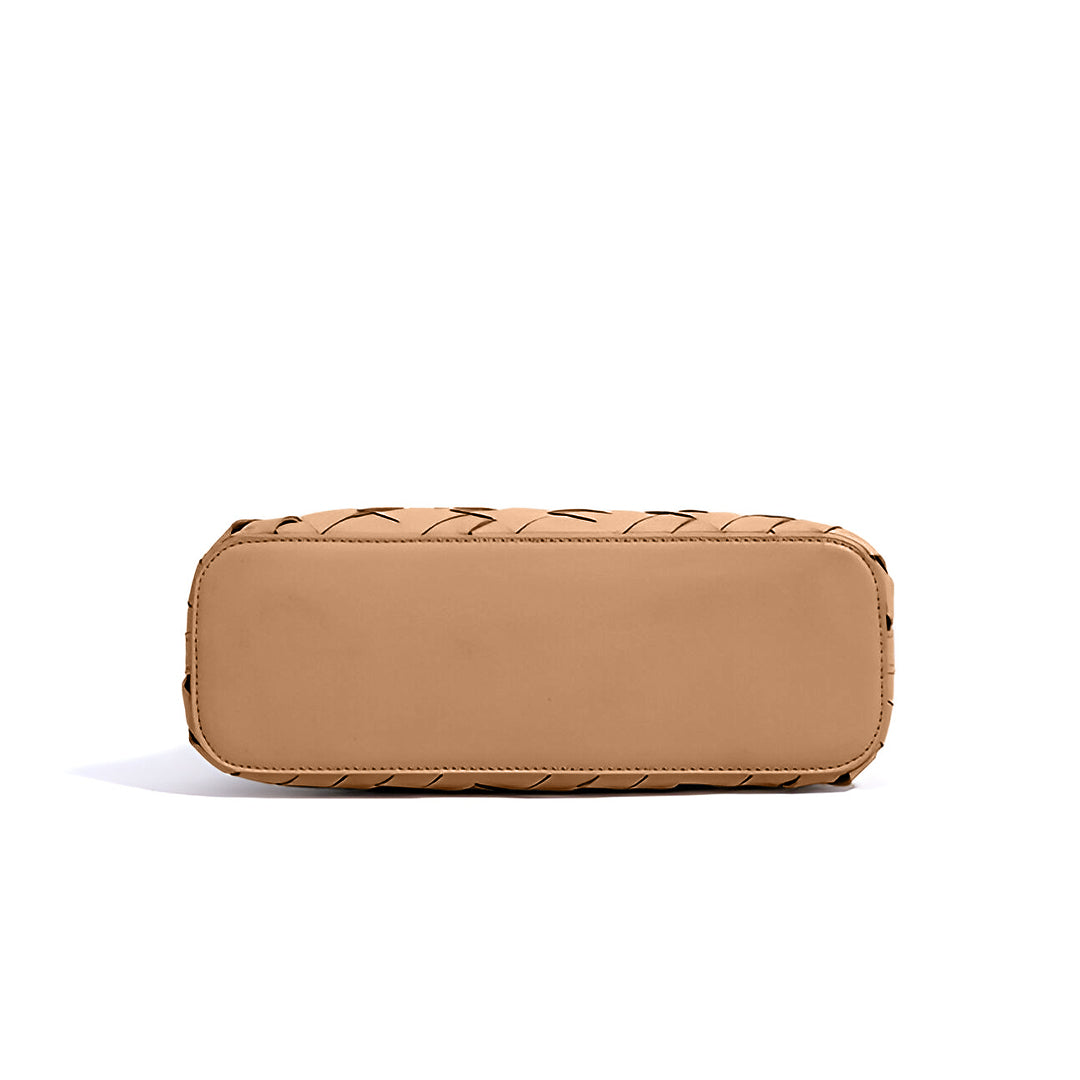Caramel Weave Barrel Bag – FIORENE