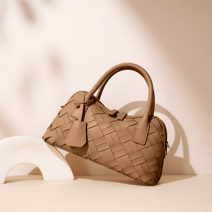 Caramel Weave Barrel Bag – FIORENE