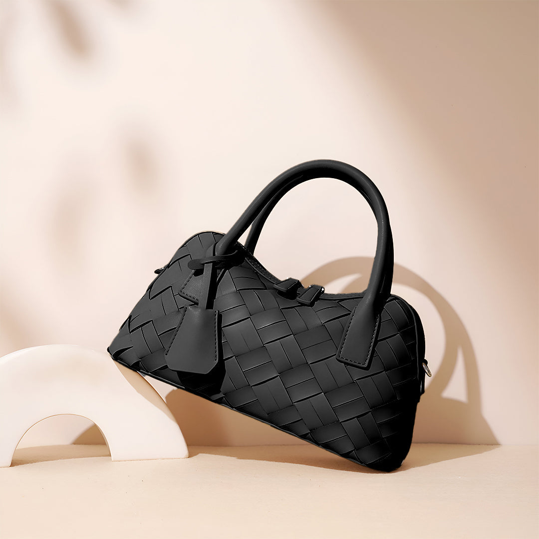 Caramel Weave Barrel Bag – FIORENE