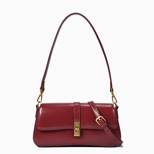 Sleek Leather Shoulder Bag - FIORENE