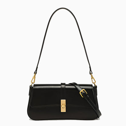 Sleek Leather Shoulder Bag - FIORENE