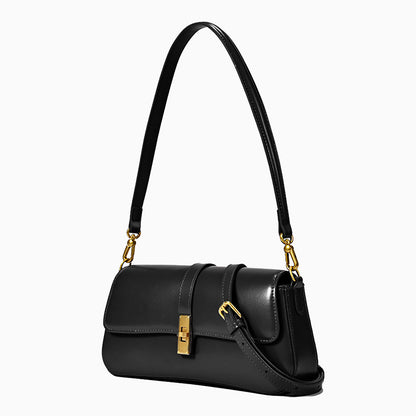Sleek Leather Shoulder Bag - FIORENE