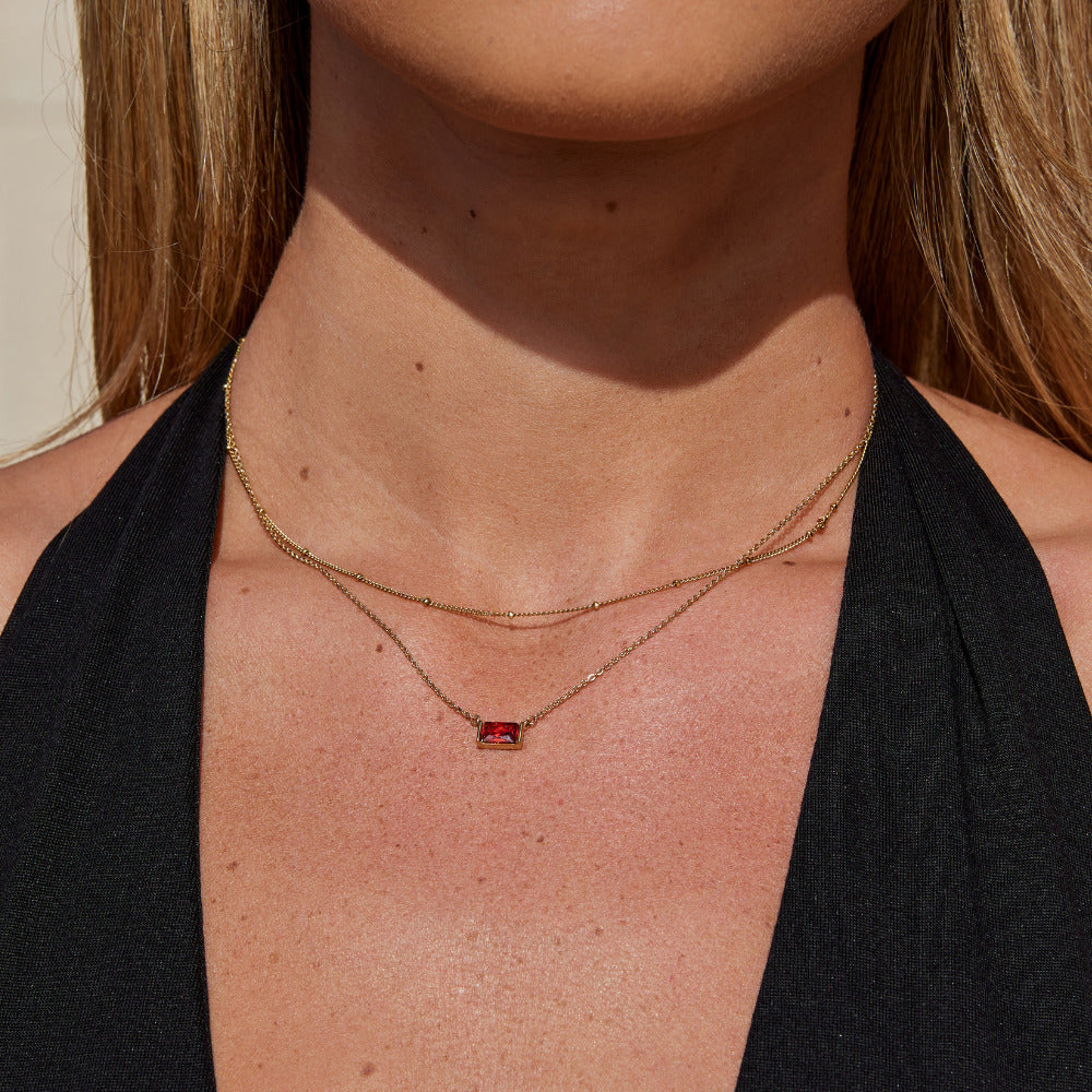 Ruby Radiant Horizon Necklace – FIORENE