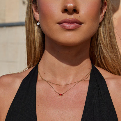 Ruby Radiant Horizon Necklace – FIORENE