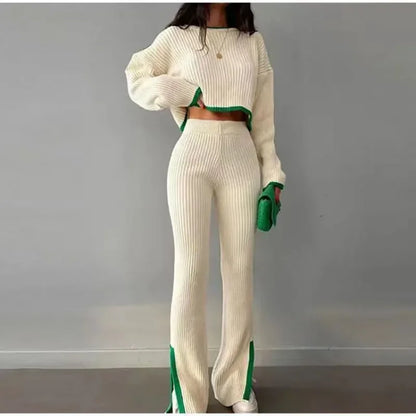 Velvetine Ribbed Knit Lounge Set