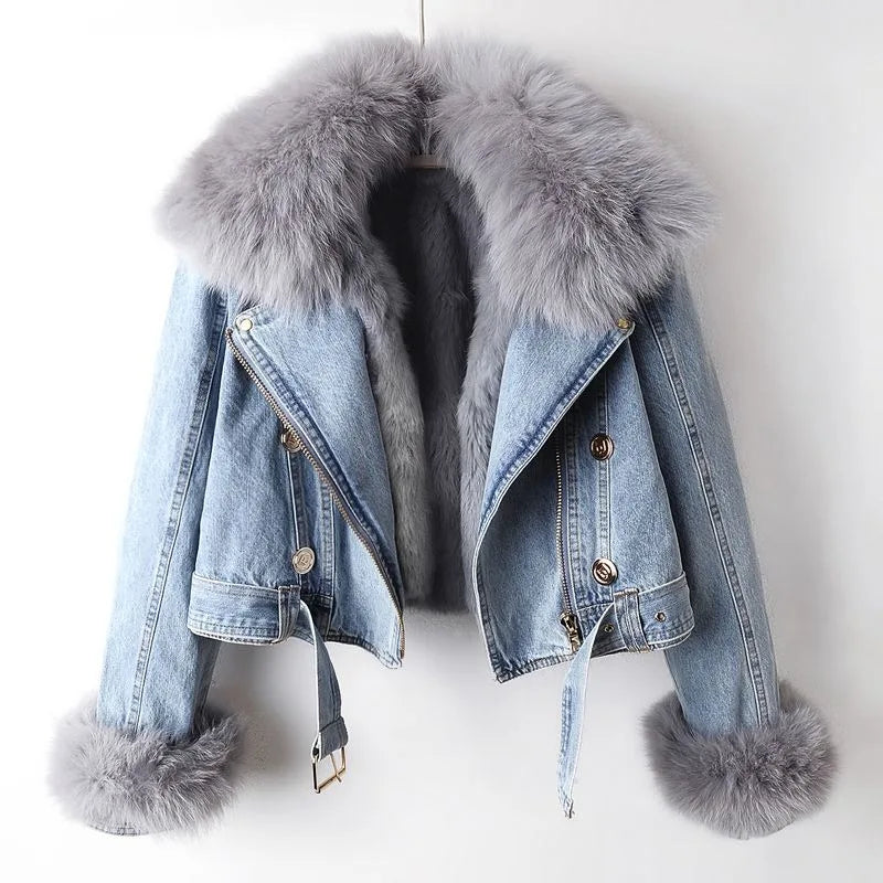 Frosted Luxe Denim Jacket – FIORENE