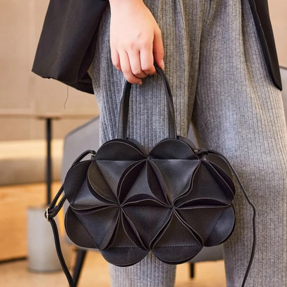 Crimson Bloom Origami Handbag – FIORENE