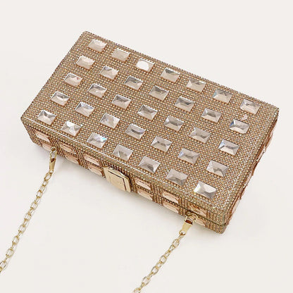 Golden Grid Radiance Clutch – FIORENE