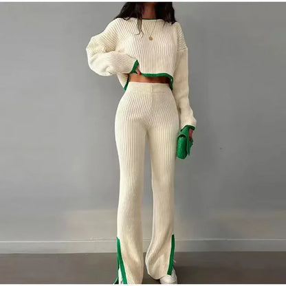 Velvetine Ribbed Knit Lounge Set