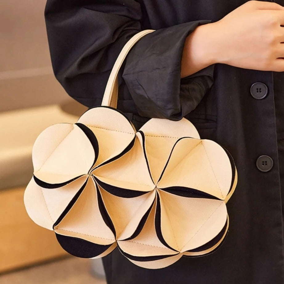 Crimson Bloom Origami Handbag – FIORENE