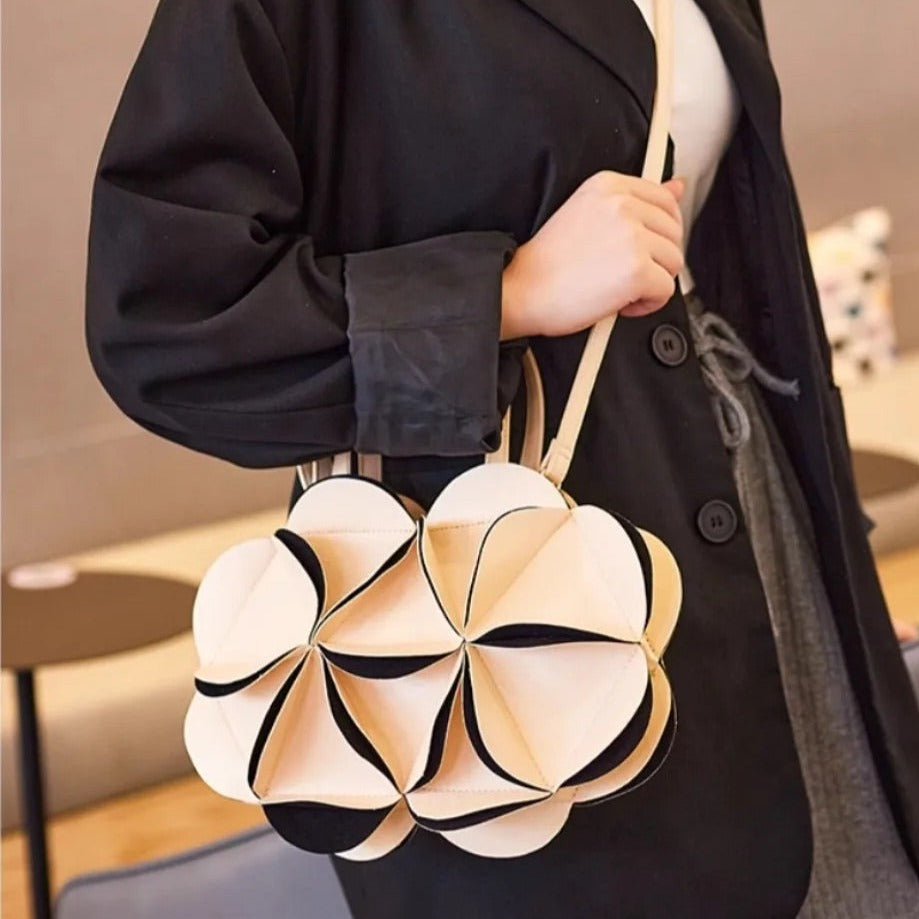 Crimson Bloom Origami Handbag – FIORENE
