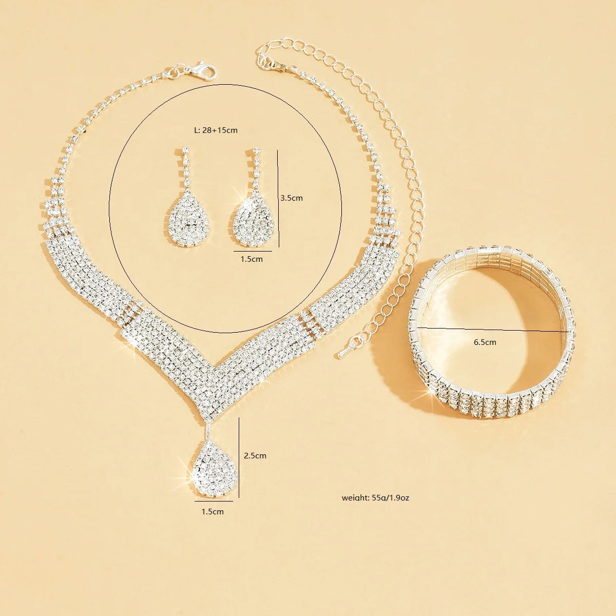 Crystal V-Drop Set – FIORENE